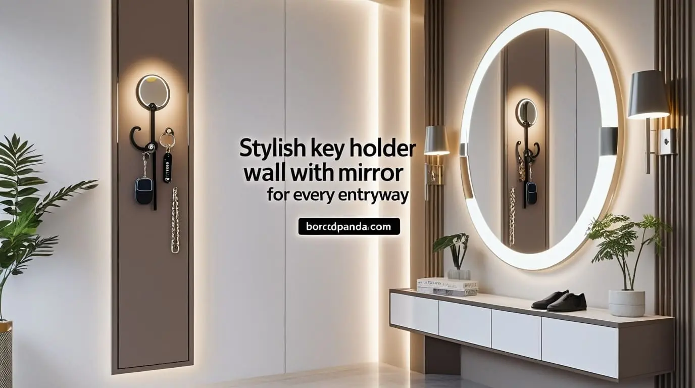 Stylish Key Holder for Wall with Mirror for Every Entryway