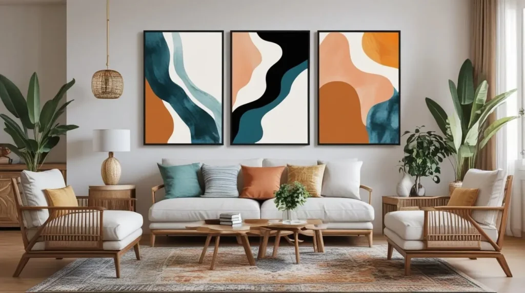 Abstract Wander Prints for the Living Room