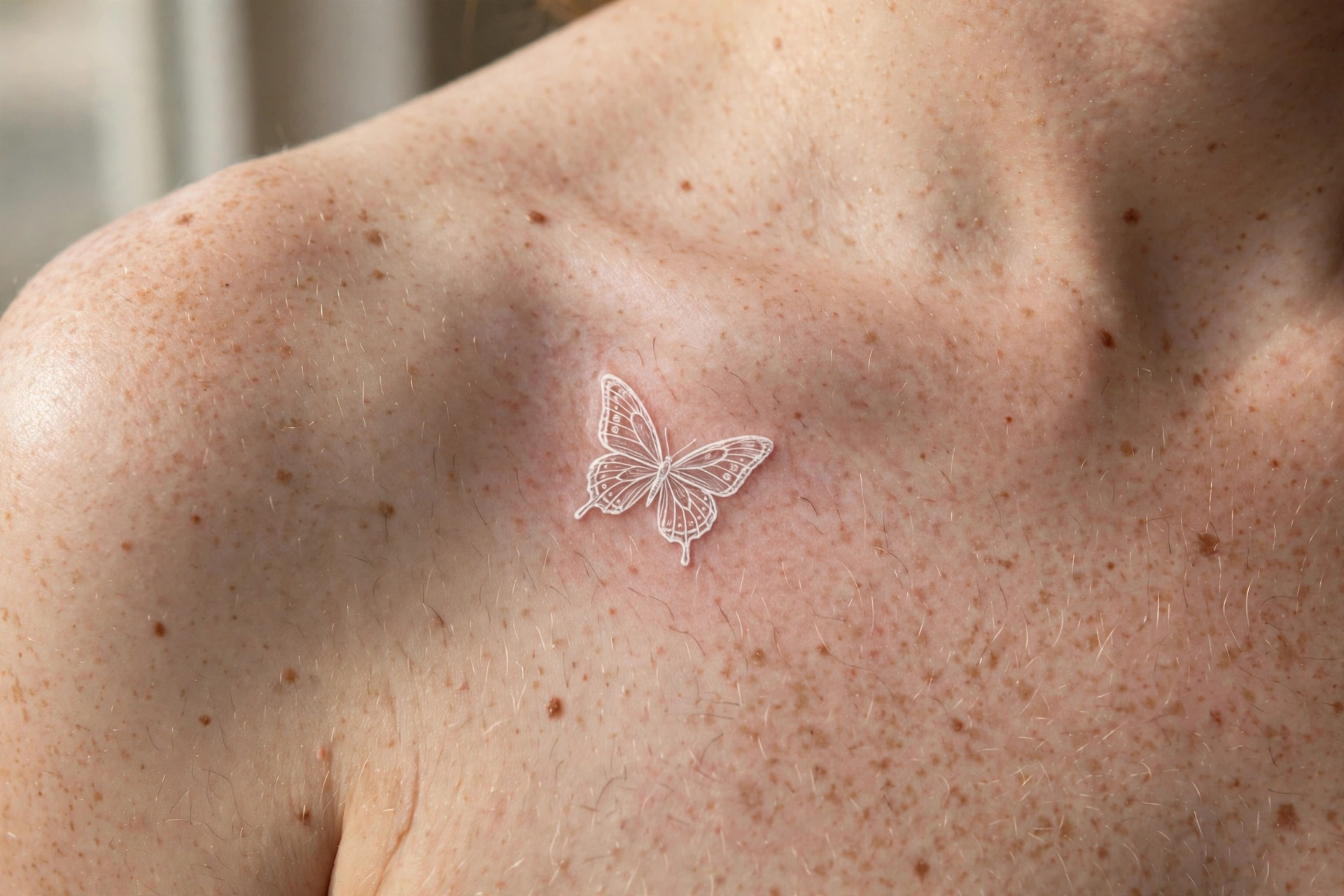 White butterfly tattoo - butterfly tattoo meaning idea