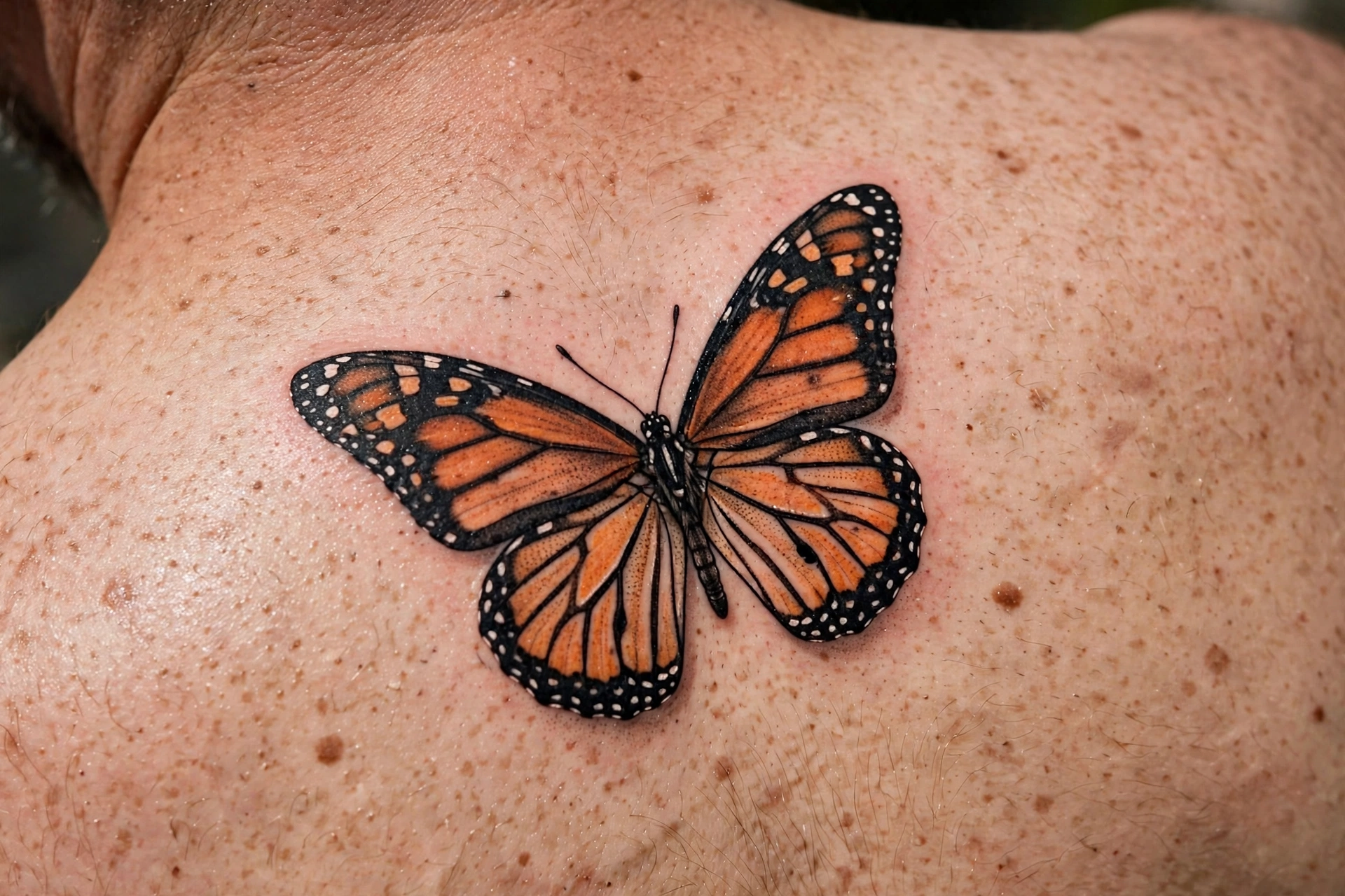 Realistic butterfly tattoo - butterfly tattoo meaning idea