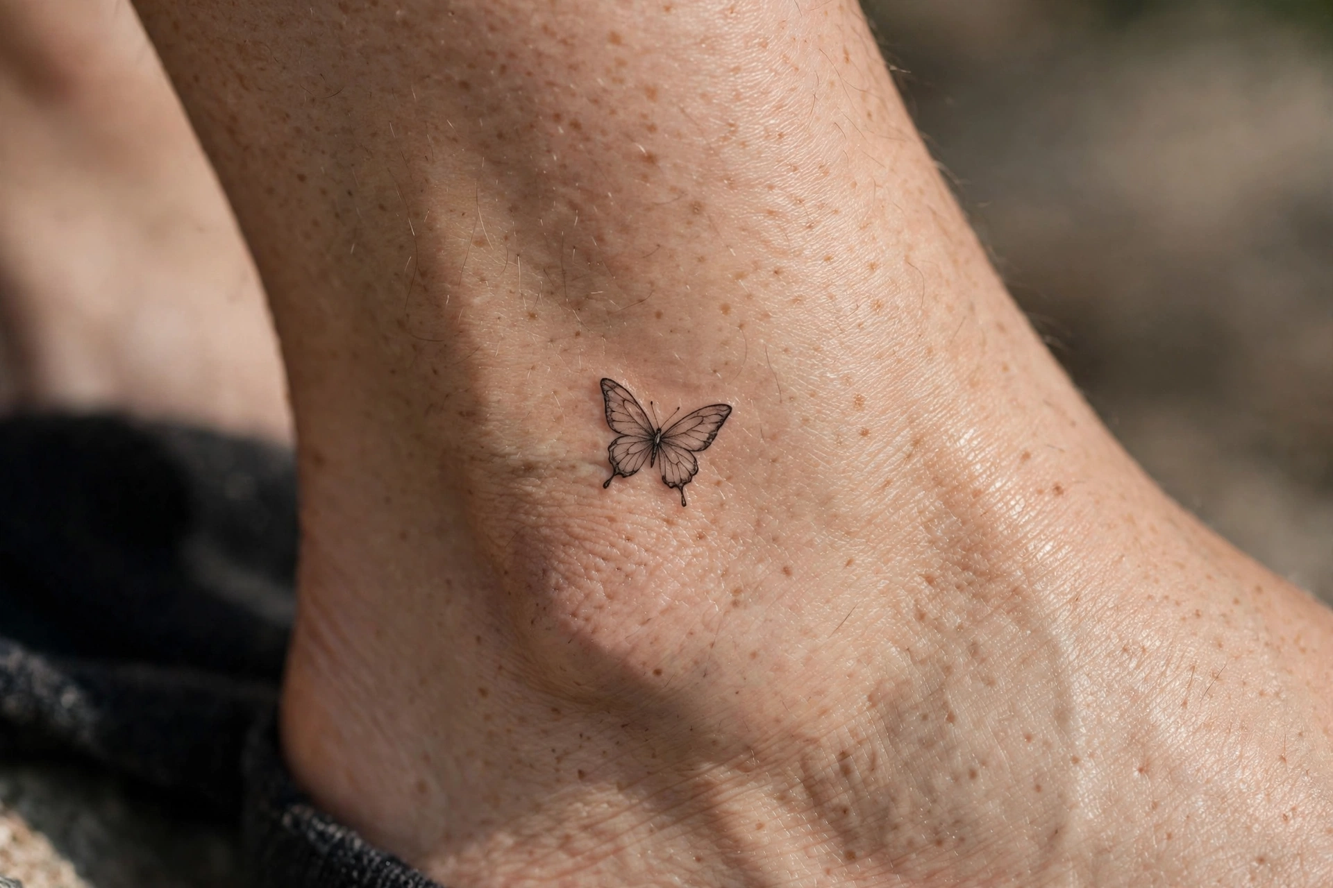 Butterfly tattoo on ankle - butterfly tattoo meaning idea