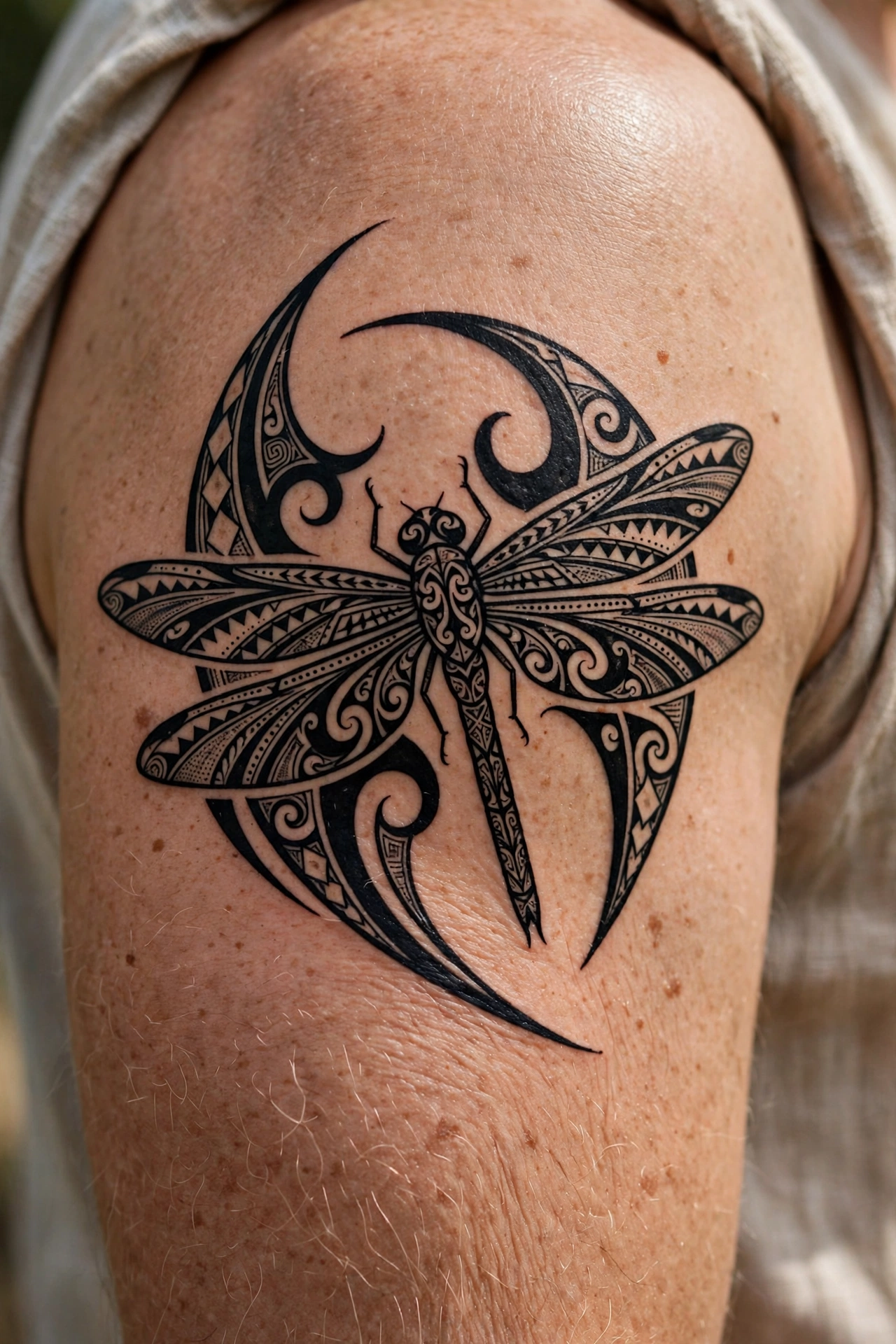 Tribal dragonfly tattoo - dragonfly tattoo idea
