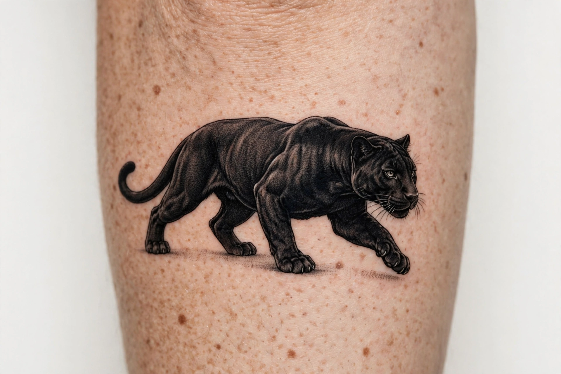 Crawling black panther flash tattoo - flash tattoo idea