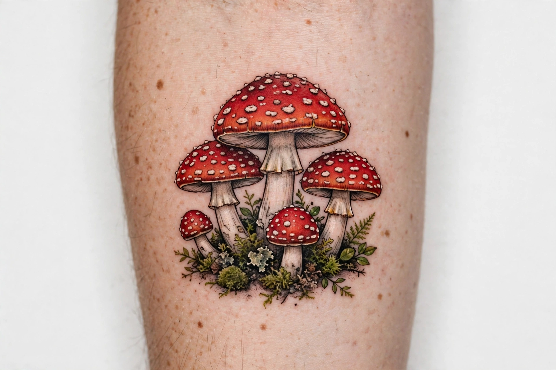 Mushroom cluster flash tattoo - flash tattoo idea