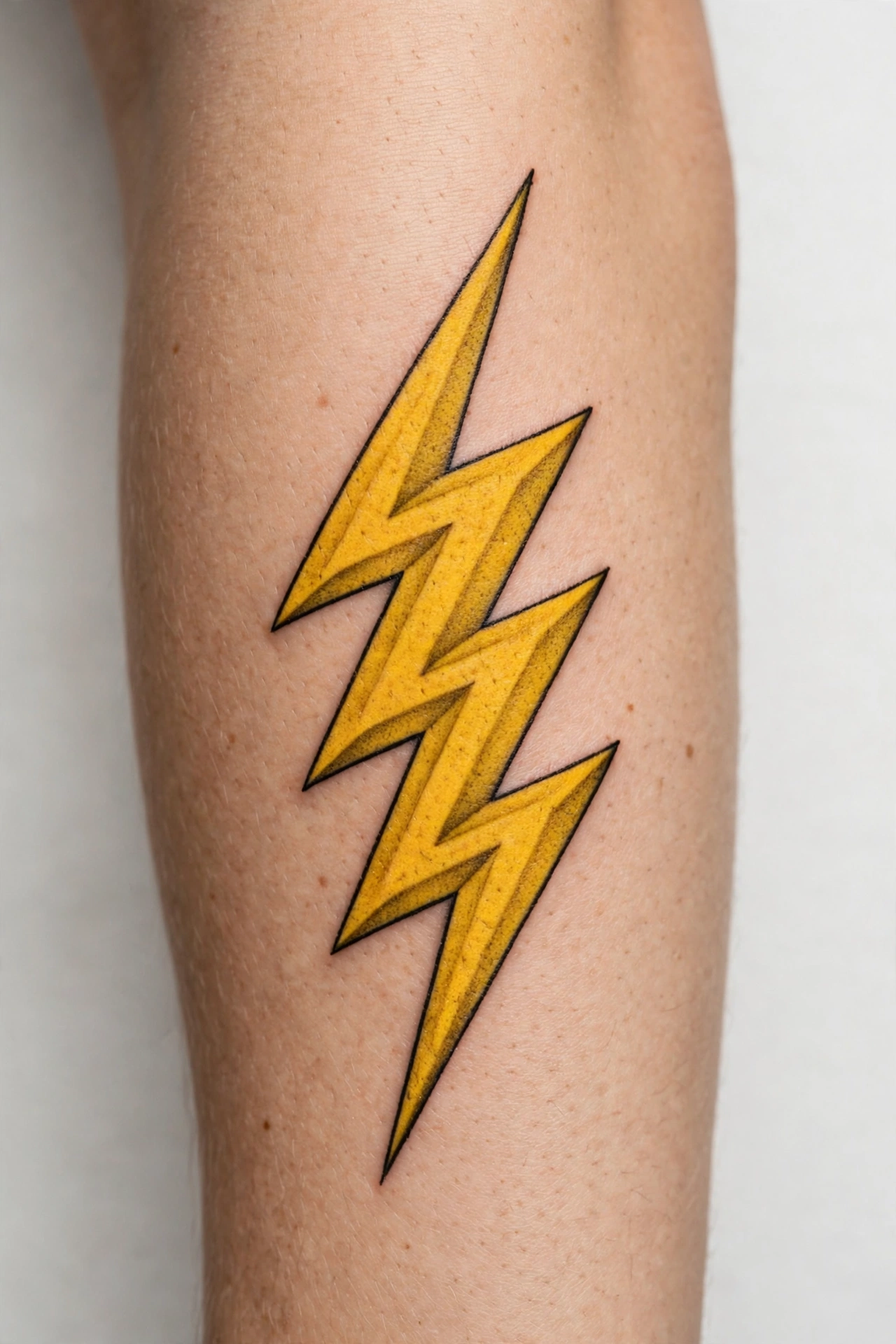 Bold lightning bolt flash tattoo - flash tattoo idea