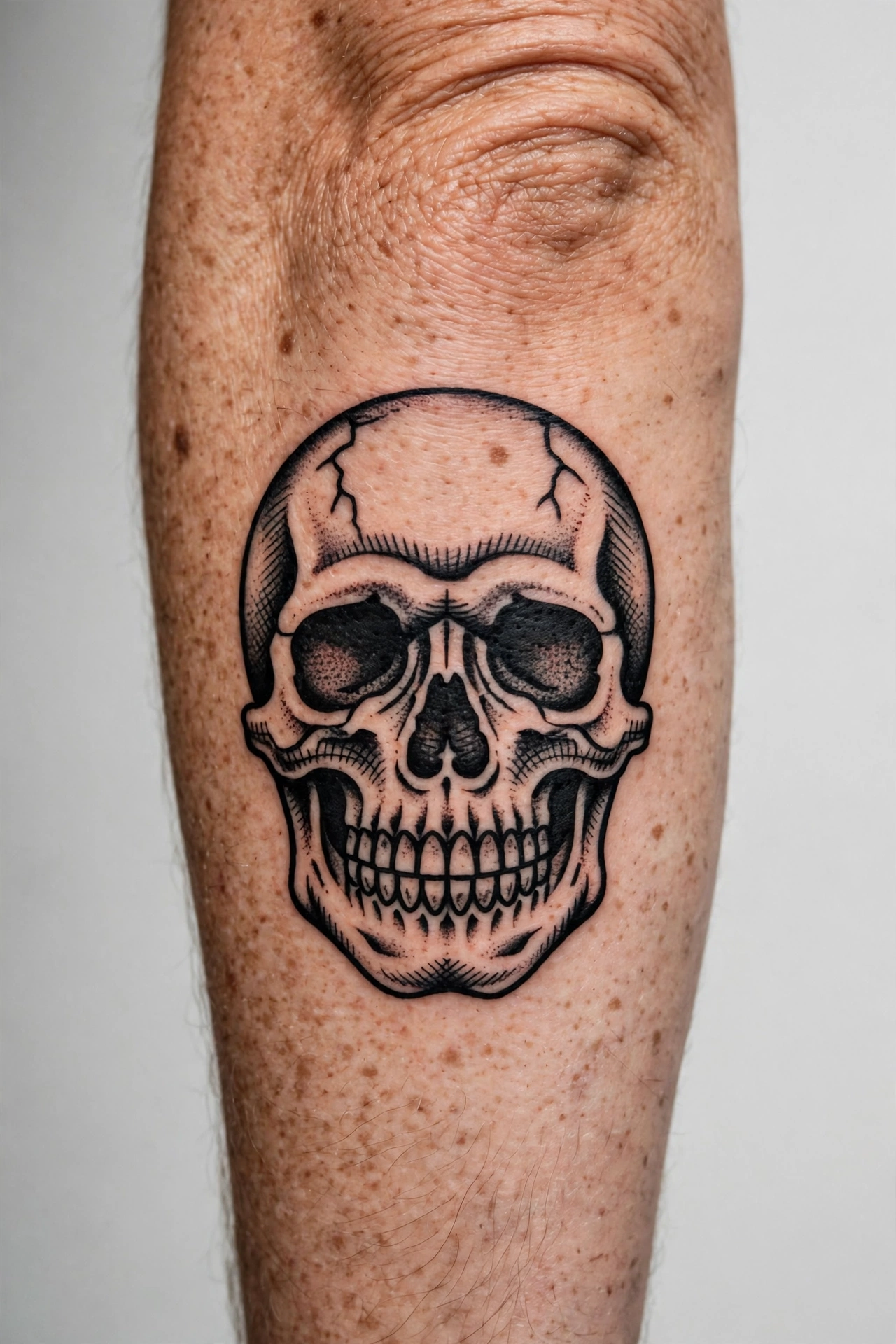 Traditional skull flash tattoo - flash tattoo idea