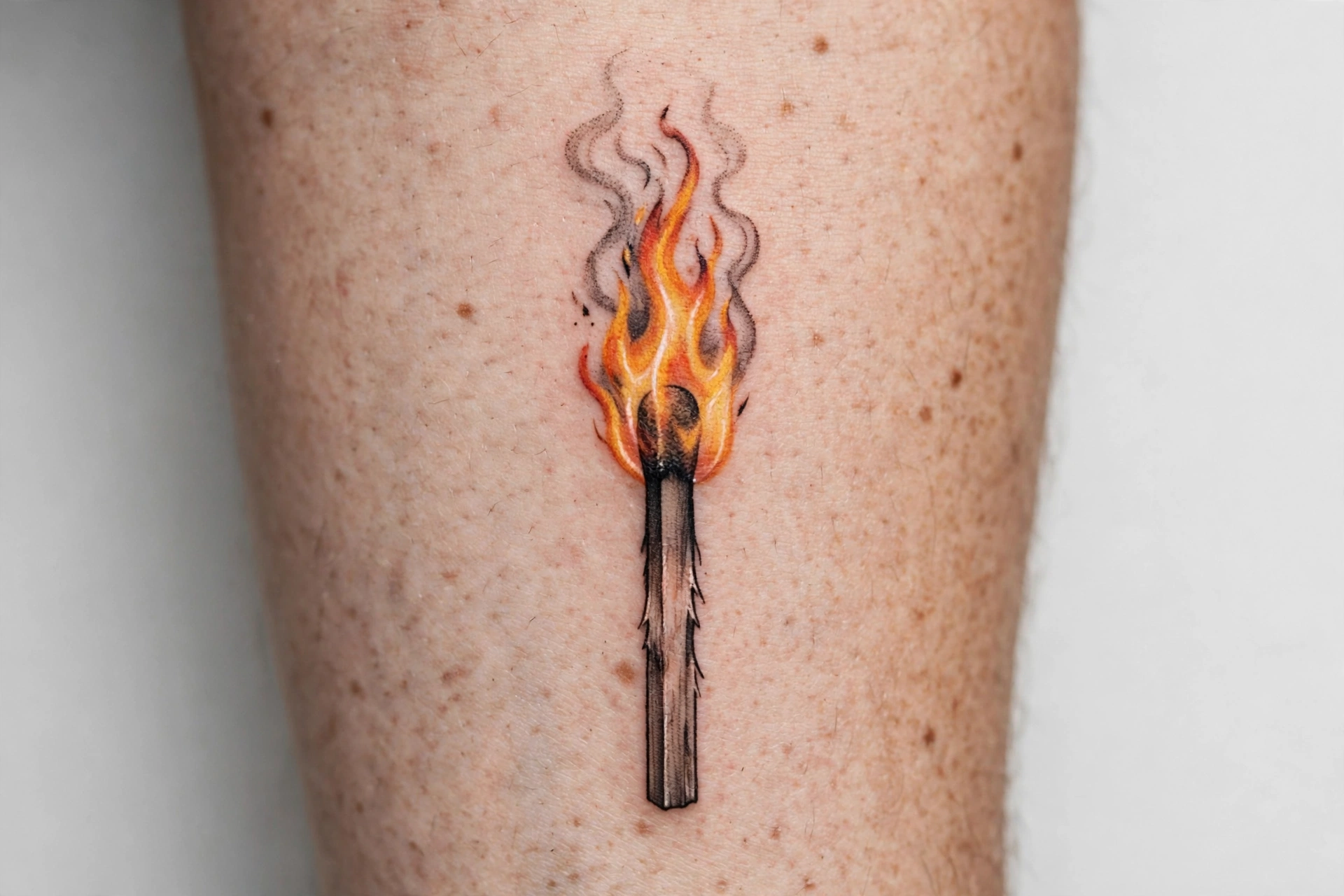 Burning matchstick flash tattoo - flash tattoo idea