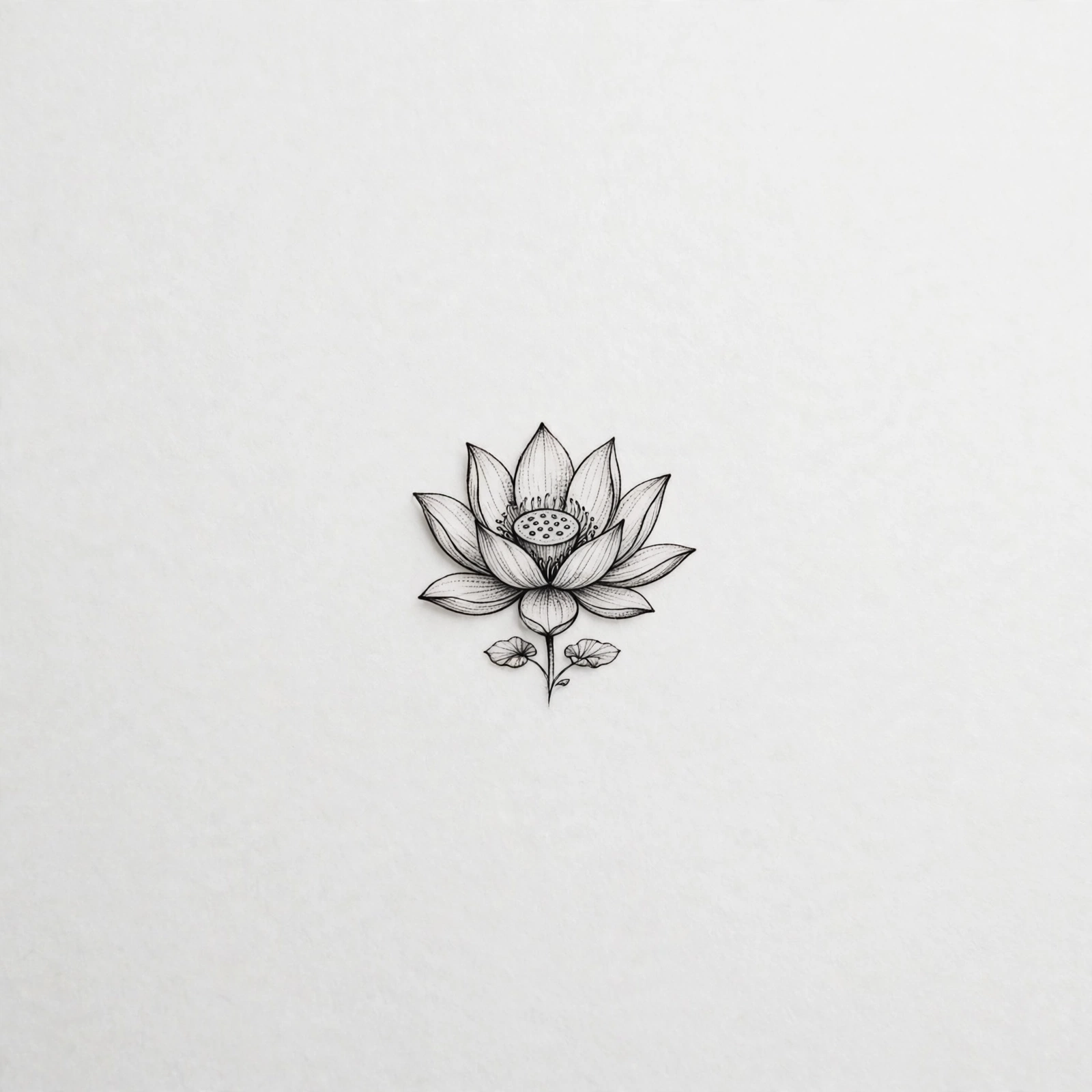 Tiny lotus flower tattoo - small meaningful tattoo idea