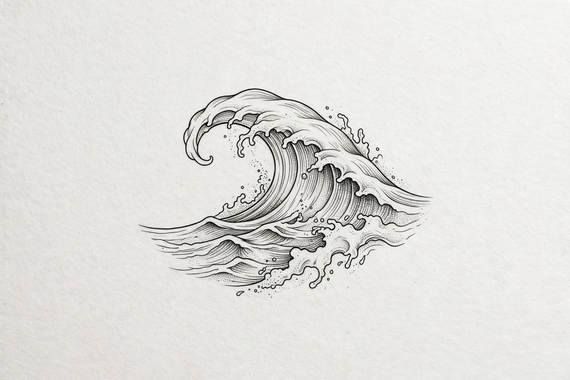 Small wave tattoo - small meaningful tattoo idea