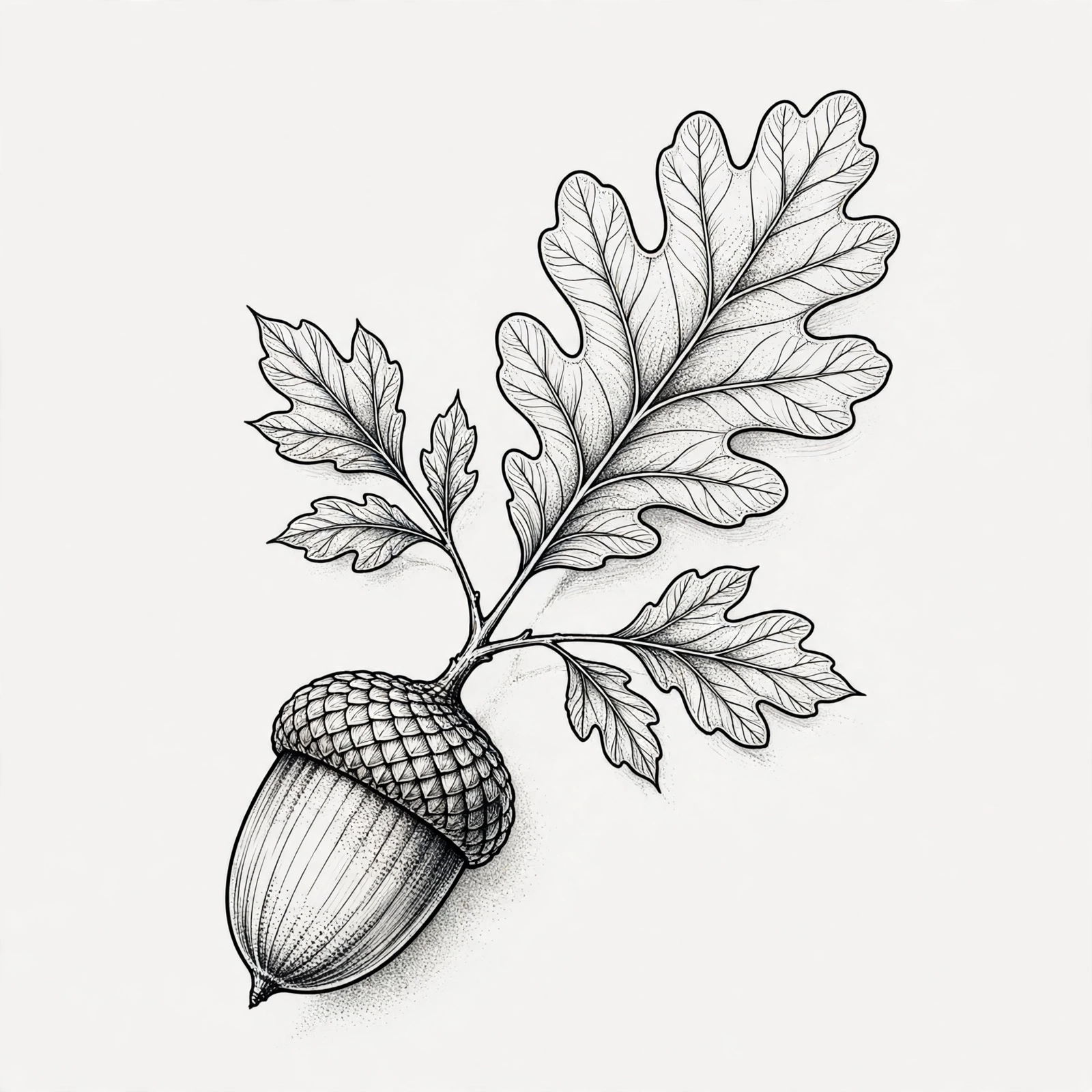 Acorn with oak leaf tattoo - small meaningful tattoo idea