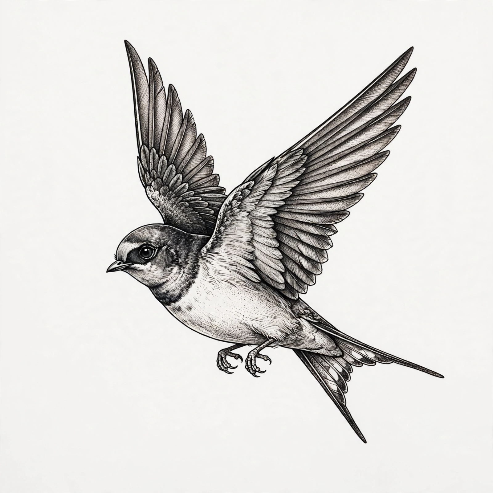 Bird in flight tattoo - small meaningful tattoo idea