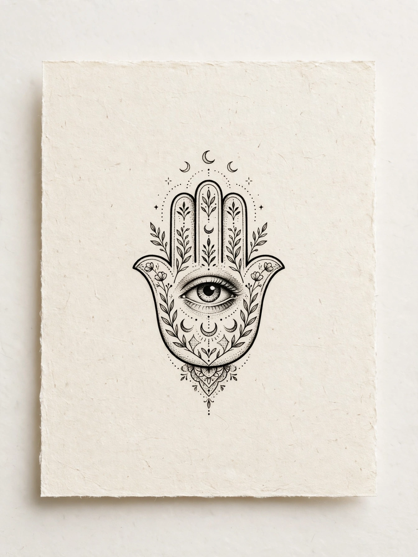 Tiny hamsa hand tattoo - small meaningful tattoo idea