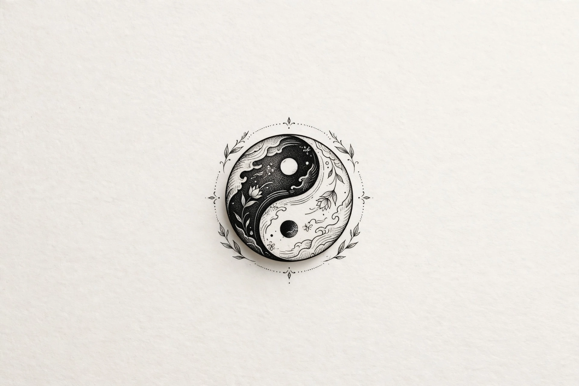Tiny yin-yang tattoo - small meaningful tattoo idea