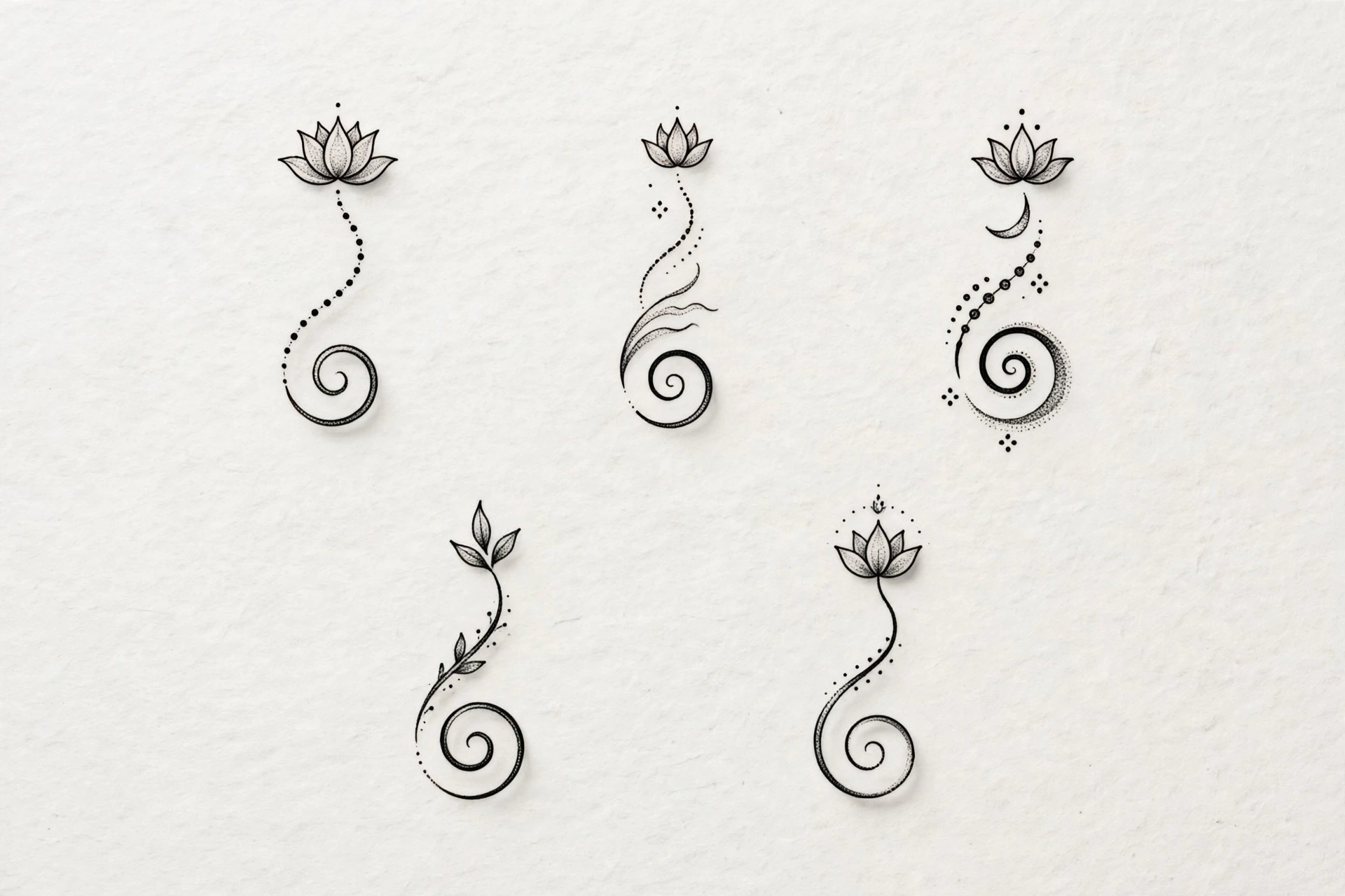 Tiny unalome tattoo - small meaningful tattoo idea