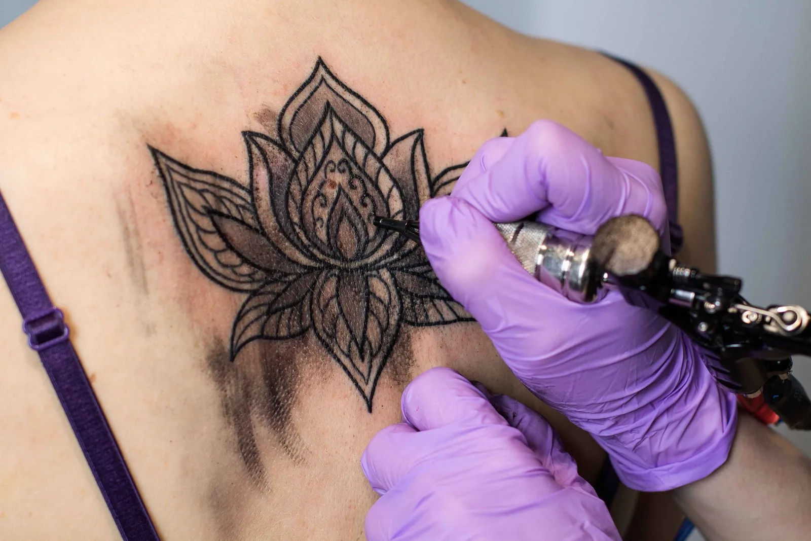 Wilting rose memento mori tattoo