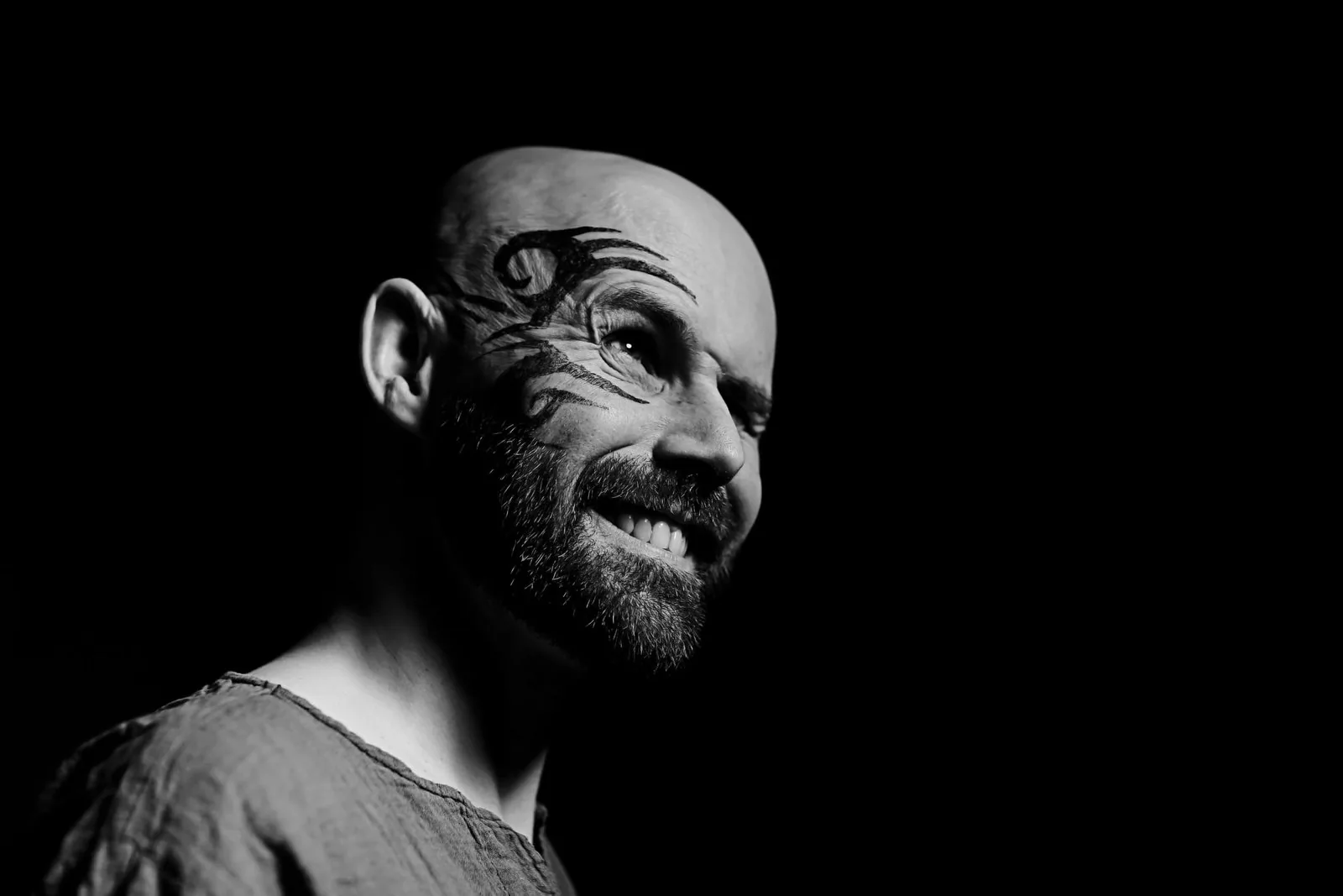 Lion memento mori tattoo portrait