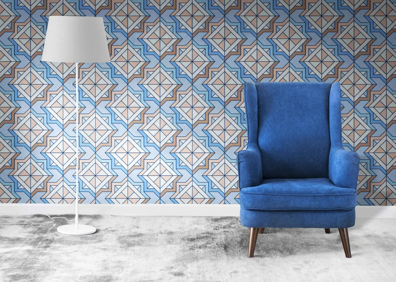 Bench cushion sofa with one long modern seat pad