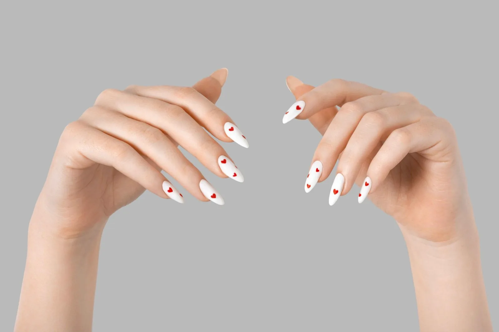 Long white gel nails manicure with a sleek glossy finish