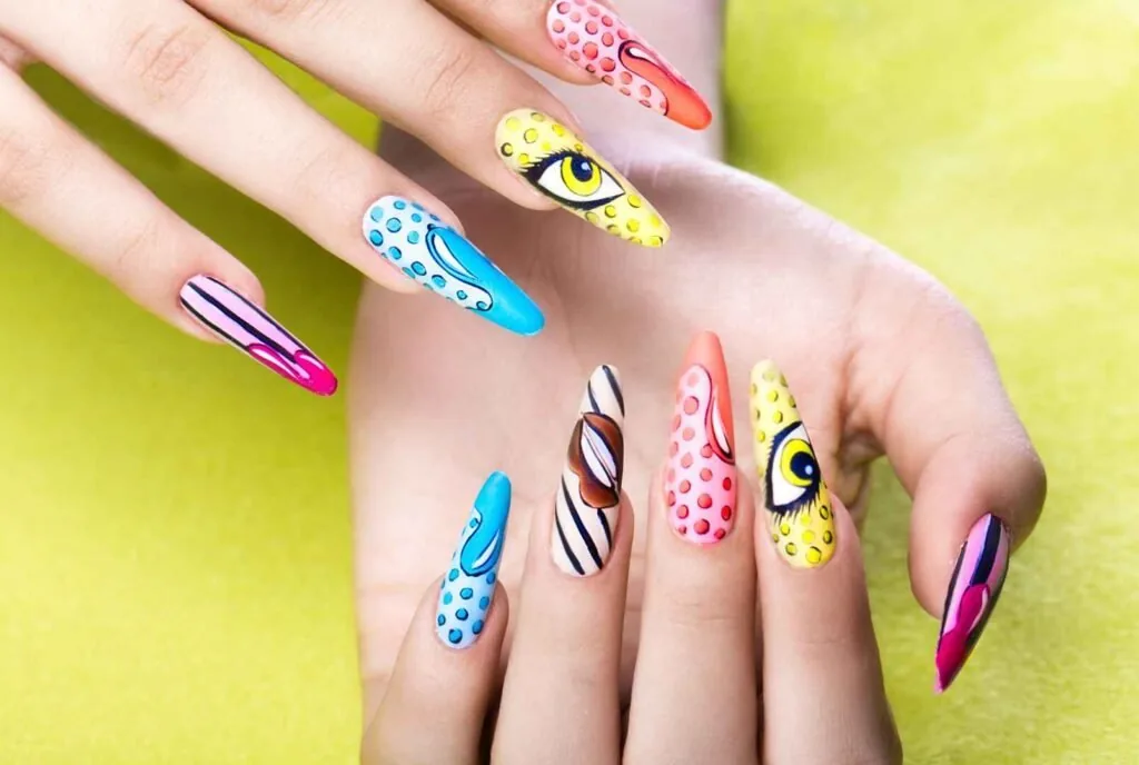 Acrylic nail fill appointment at a salon