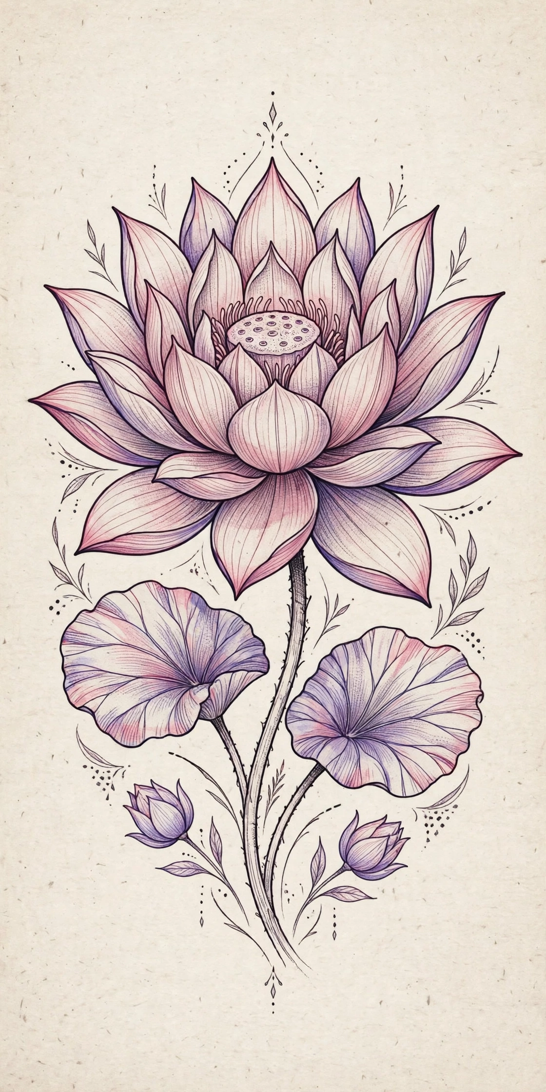 Lotus Tattoo spine tattoo for women