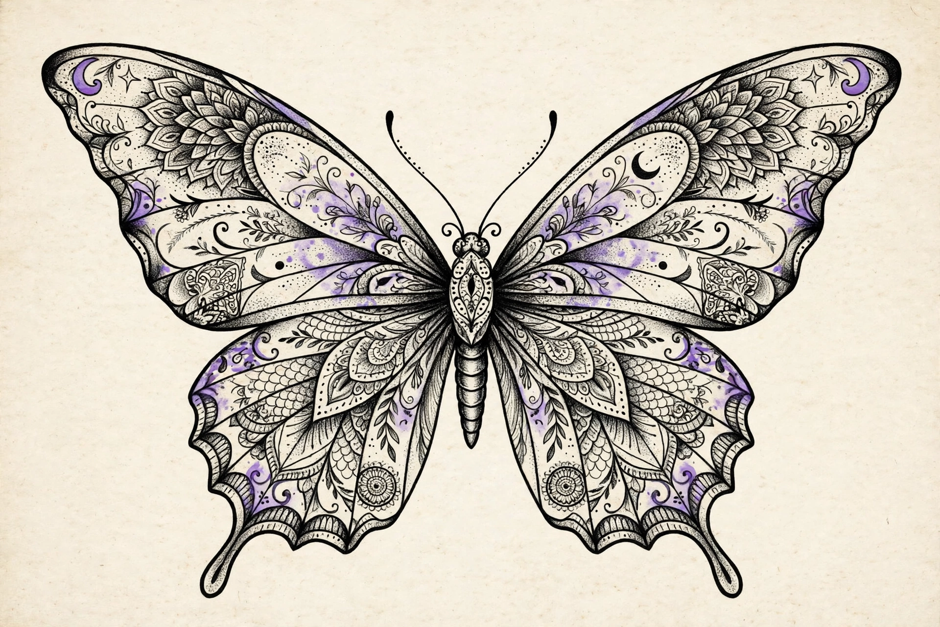 Butterfly Tattoo spine tattoo for women