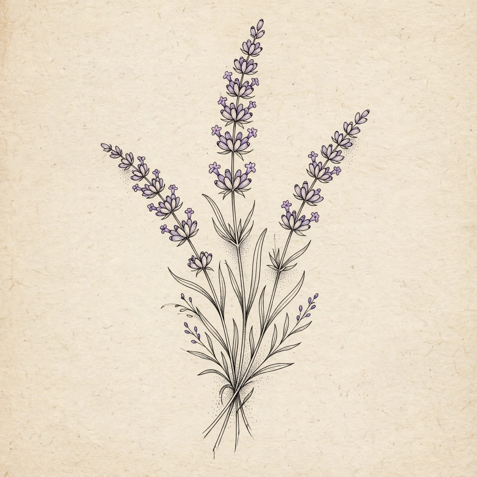 Lavender Sprig Tattoo spine tattoo for women