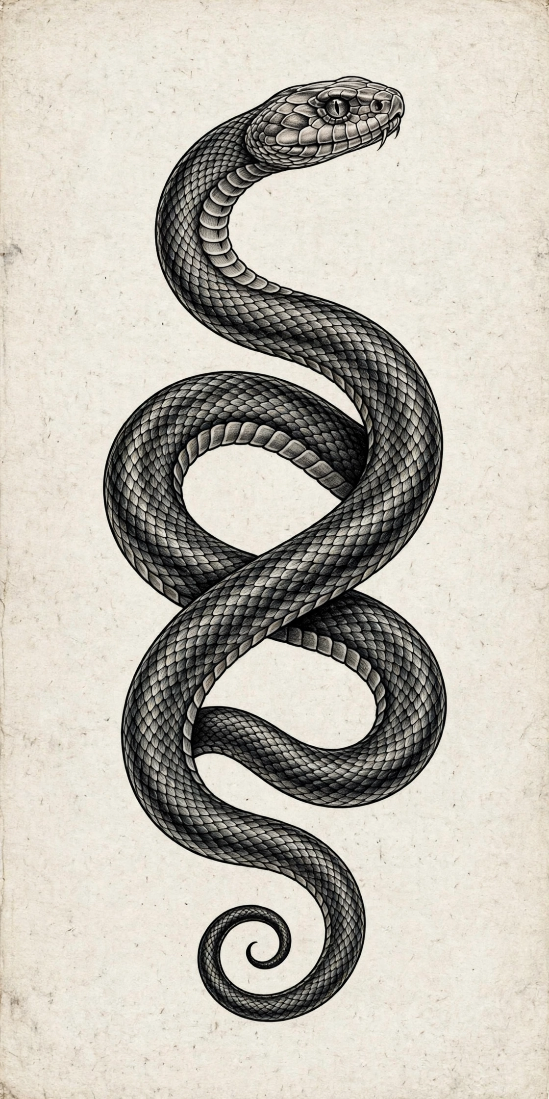 Snake Coiling Tattoo spine tattoo for women