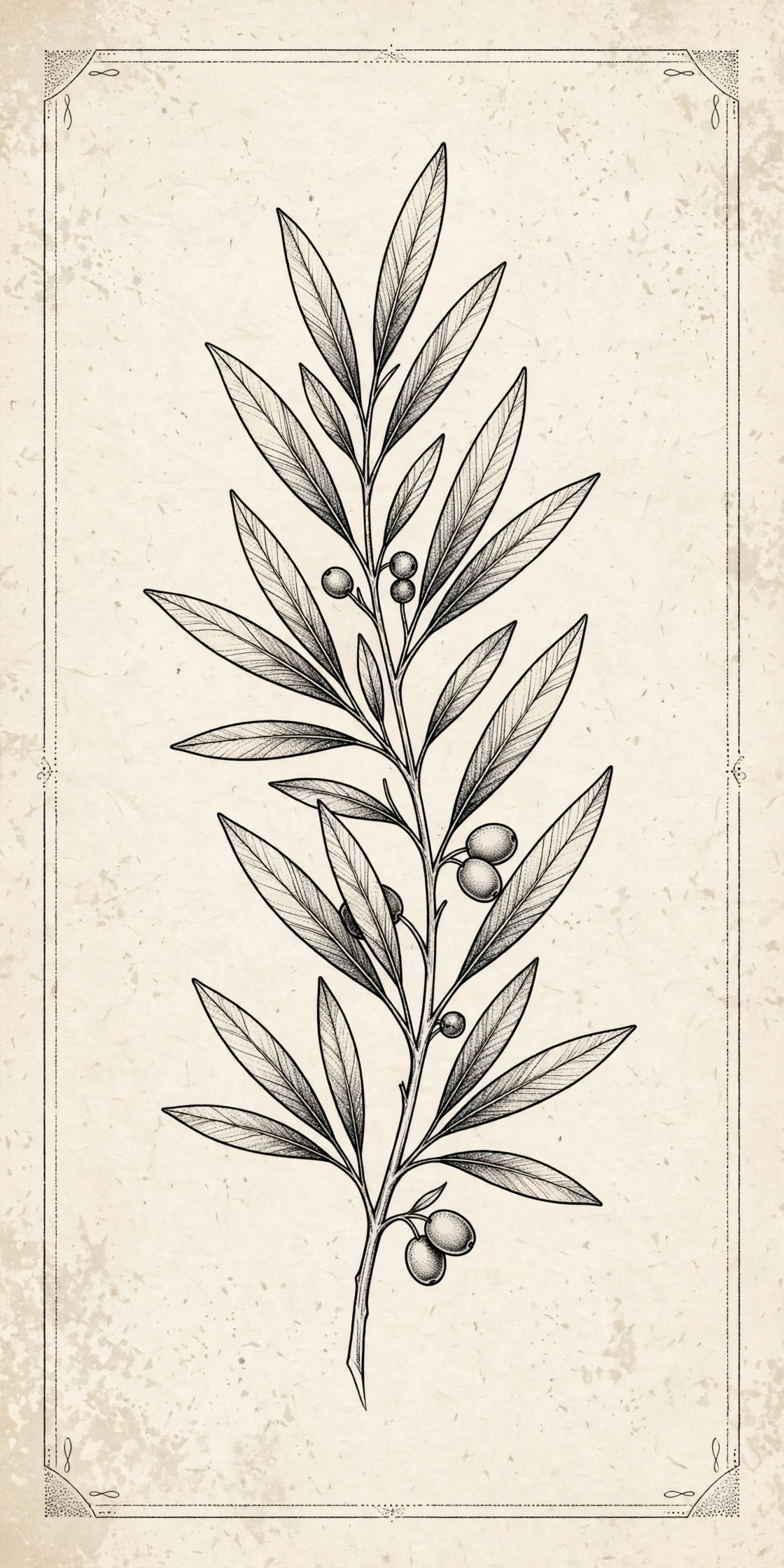 Olive Branch Tattoo spine tattoo for women