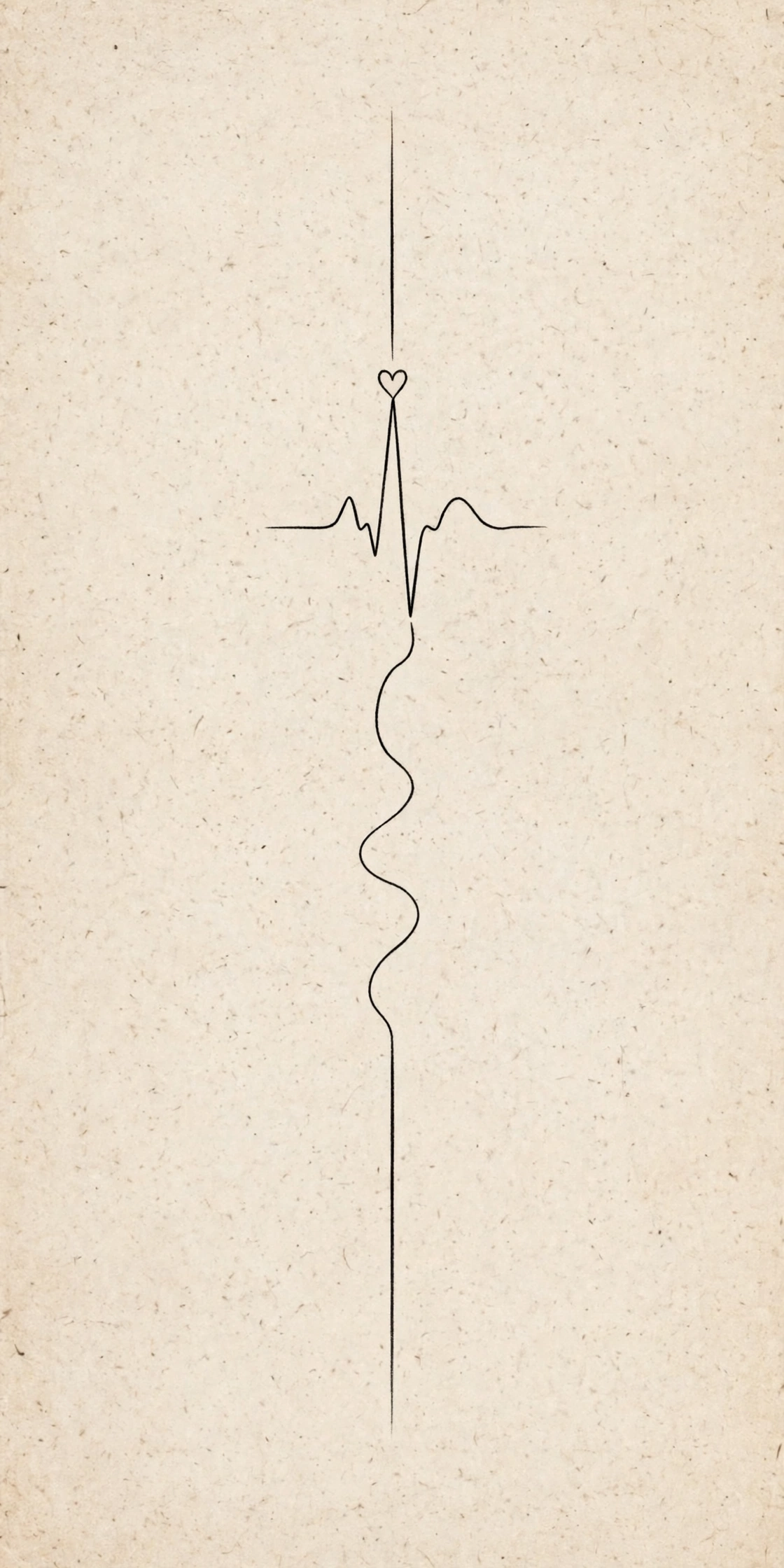 Heartbeat Line Tattoo spine tattoo for women
