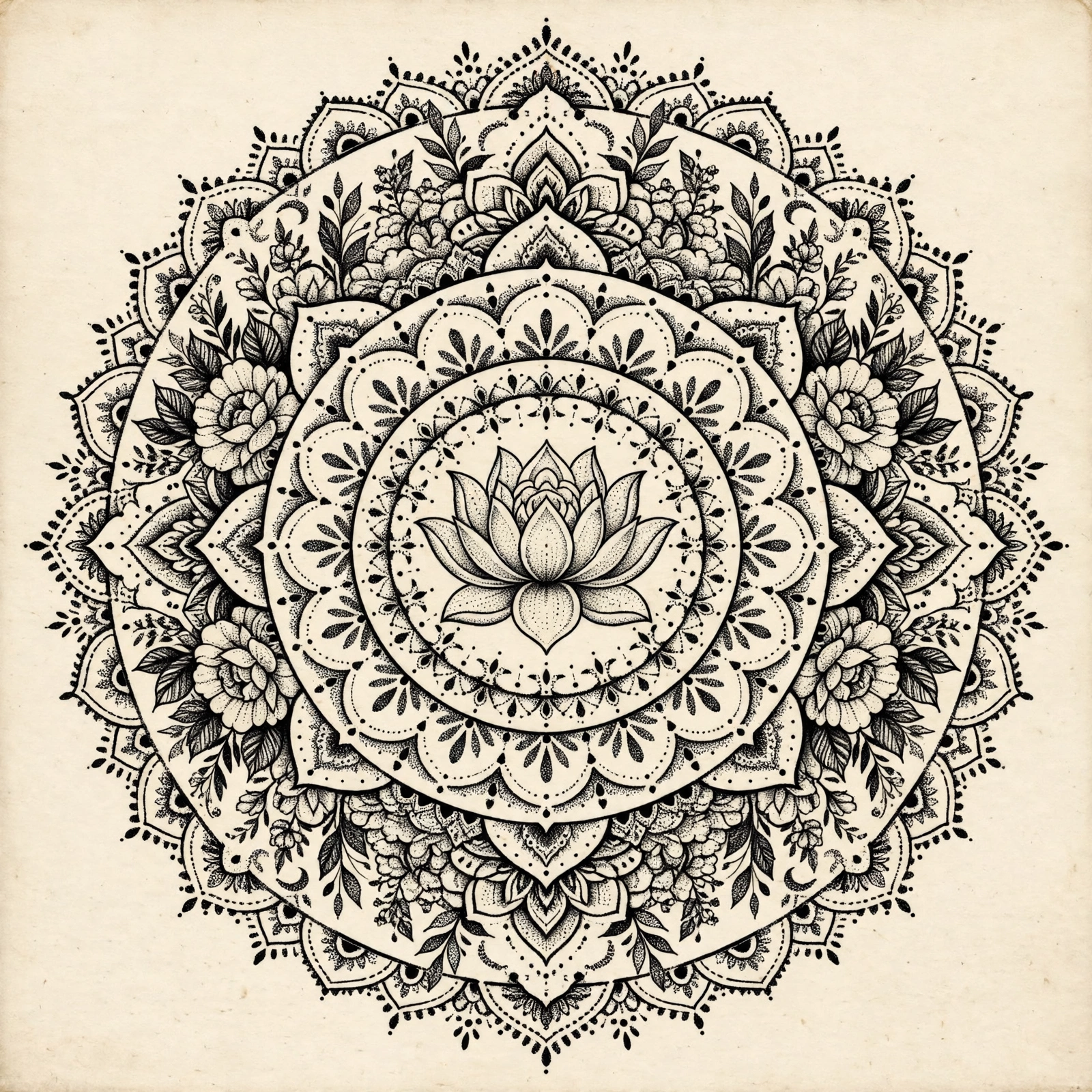 Mandala Accents thigh tattoo for women