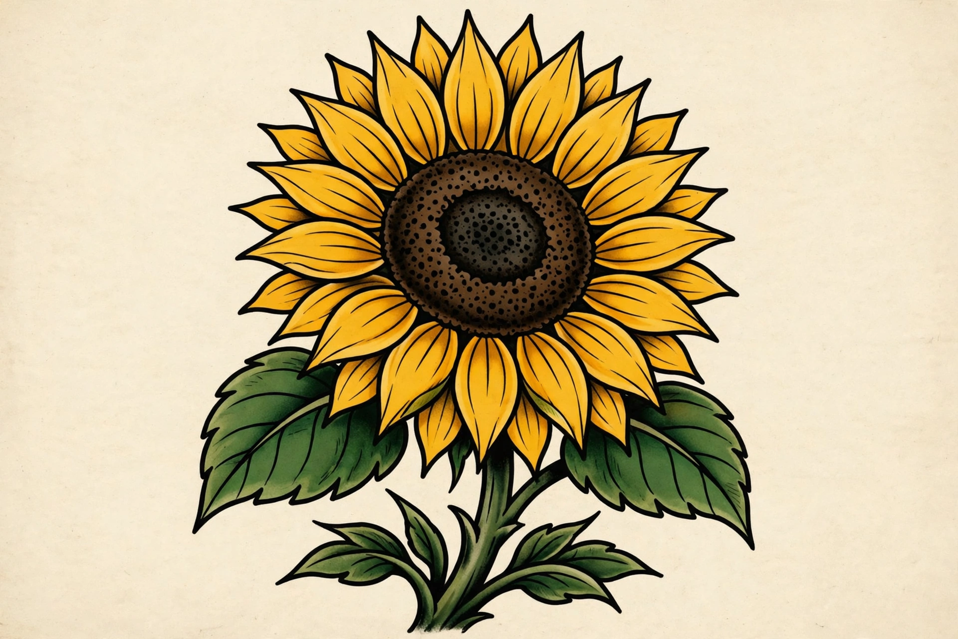 Sunflowers thigh tattoo for women
