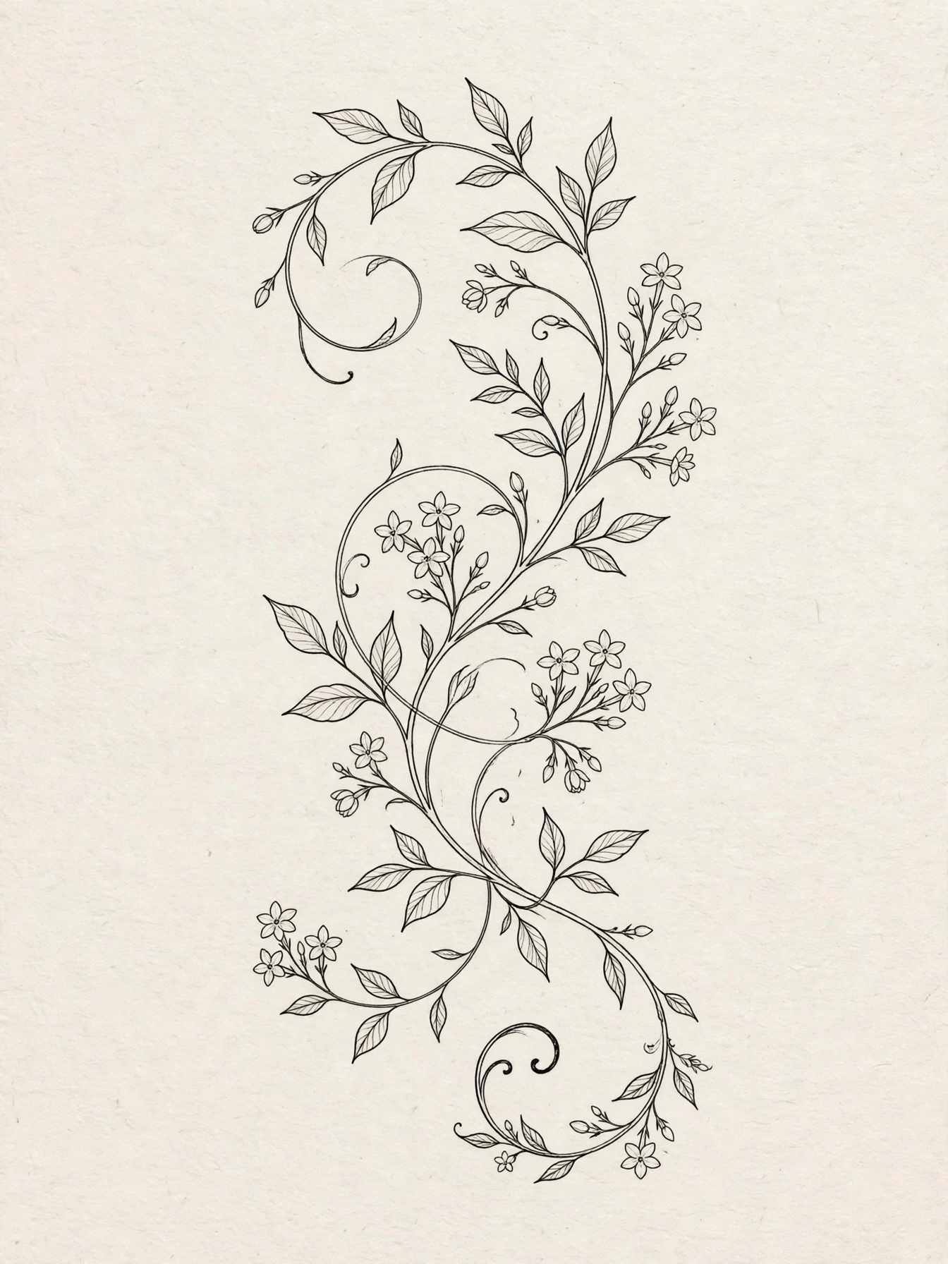 Jasmine Vines thigh tattoo for women