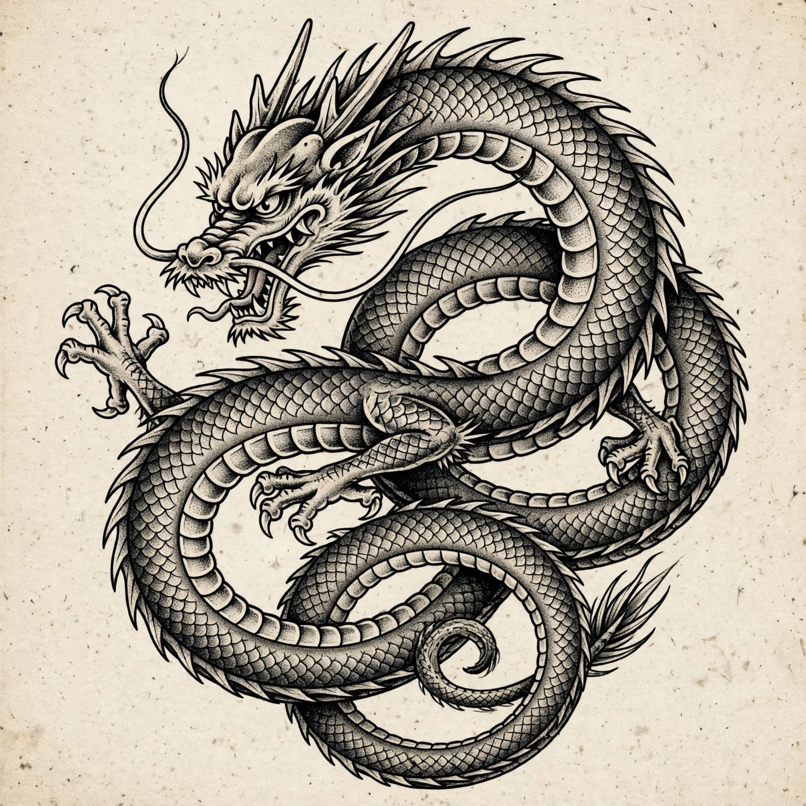 Dragons thigh tattoo for women