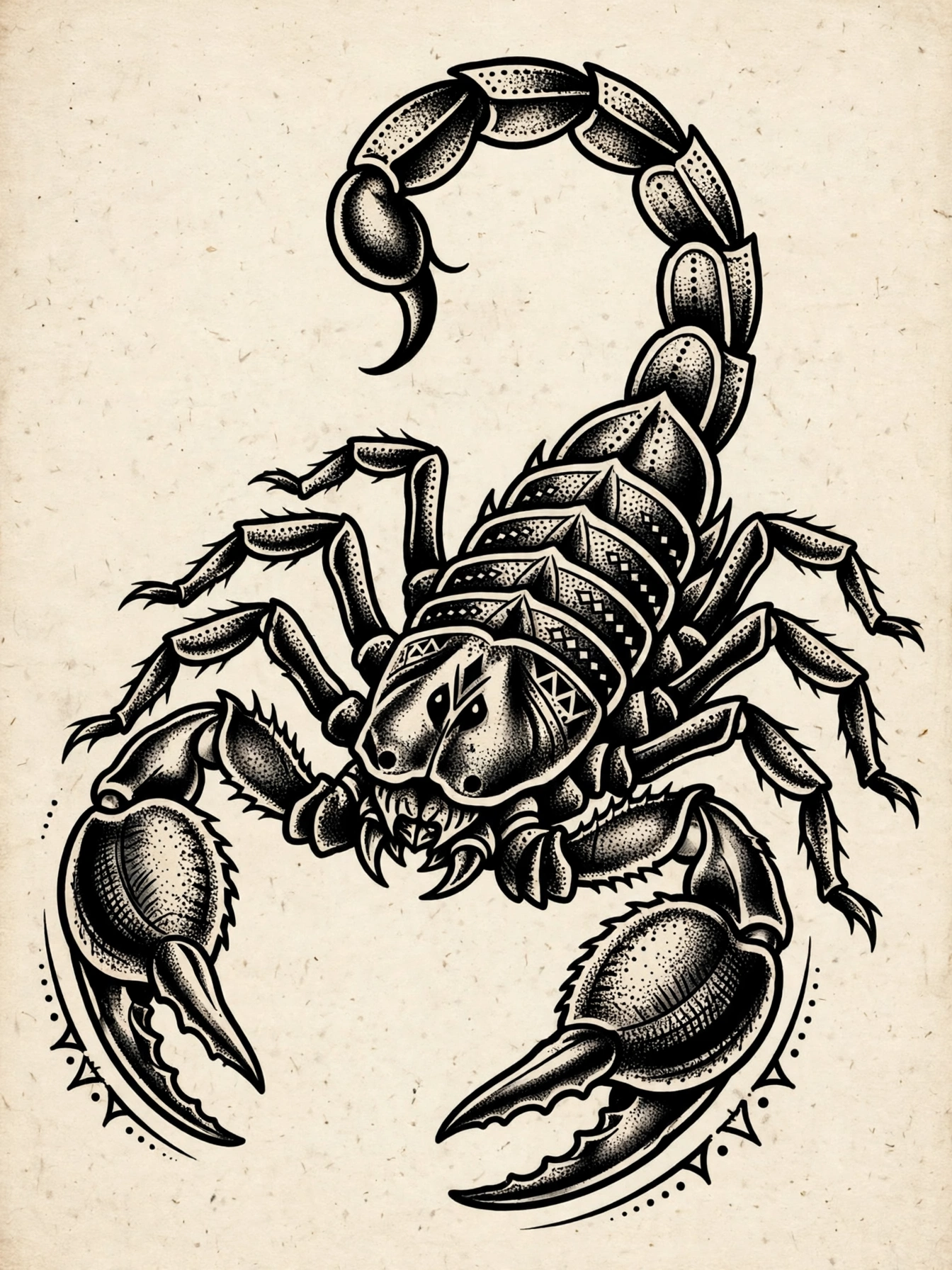 Scorpions thigh tattoo for women