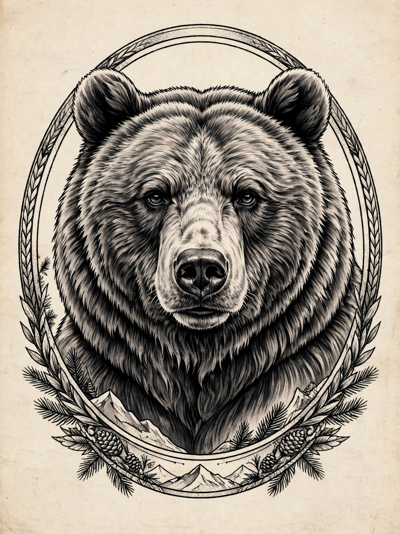 Bears thigh tattoo for women