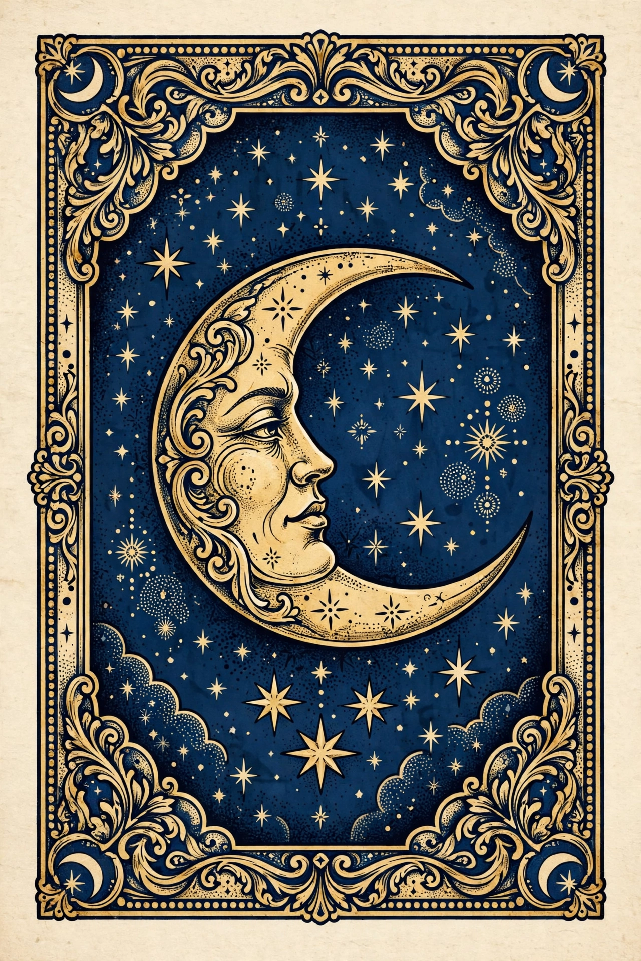 Tarot Card Art thigh tattoo for women
